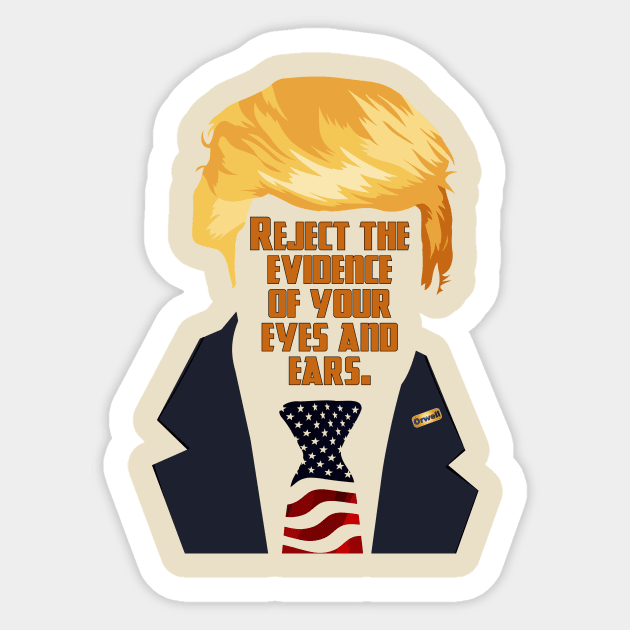 Trump as Orwell's INGSOC Sticker by candhdesigns